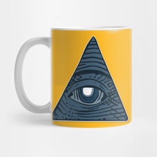 Human eye iluminations   pyramids triangle Mug